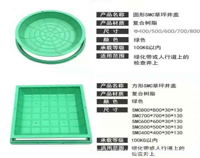 红山街道树脂复合种植井盖展示